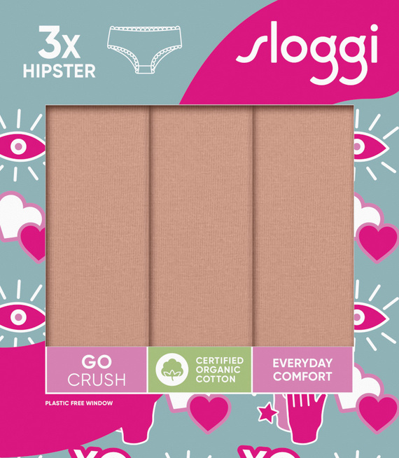 3 x Majtki damskie sloggi GO Crush Hipster C3P