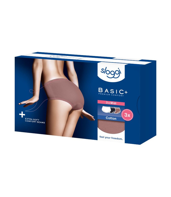 3 x Majtki damskie sloggi Basic+ Midi C3P