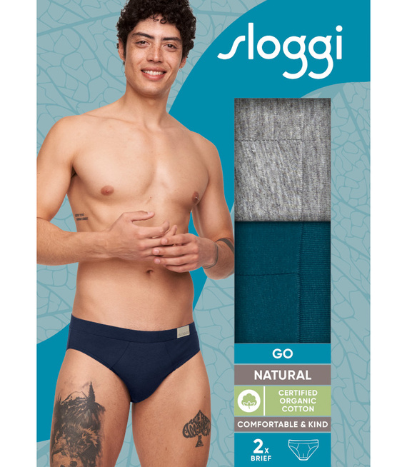 2 x Majtki męskie sloggi men GO Natural Brief C2P