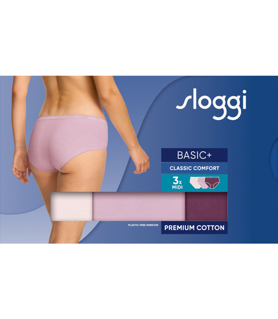 3 x Majtki damskie sloggi Basic+ Midi C3P