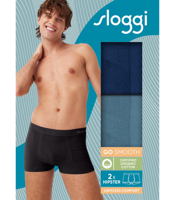 Sloggi bokserki męskie dwupak sloggi men GO Smooth Hipster C2P