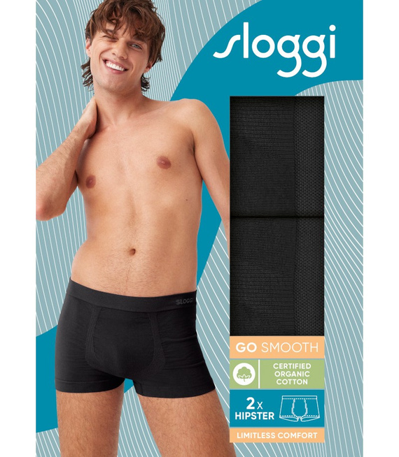 Sloggi bokserki męskie dwupak sloggi men GO Smooth Hipster C2P