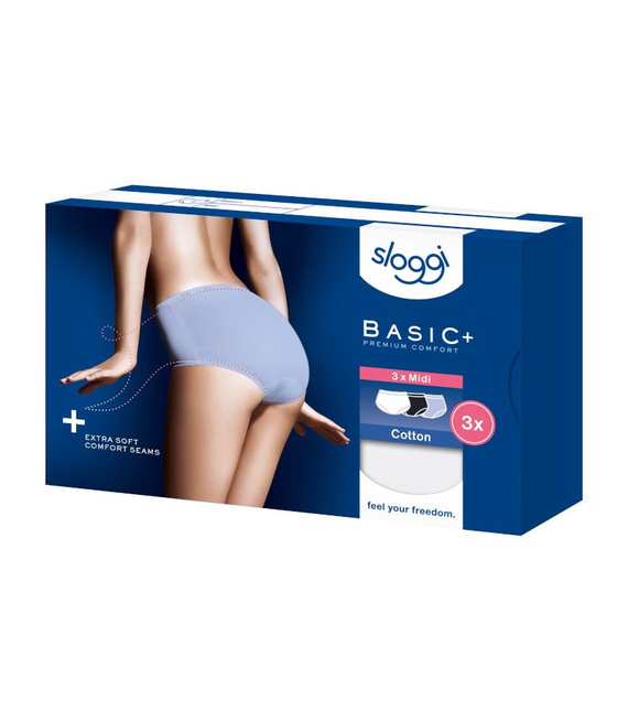 3 x Majtki damskie sloggi Basic+ Midi C3P