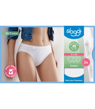 3 x Majtki damskie sloggi 24/7 Cotton Lace Tai C3P