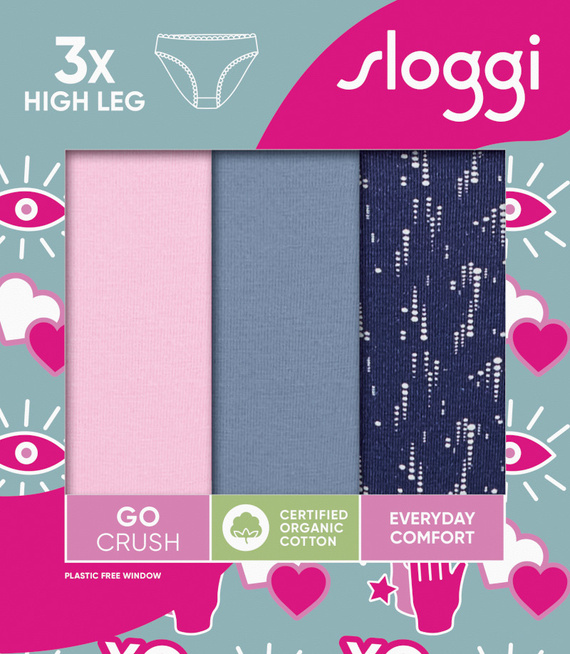 3 x Majtki damskie sloggi GO Crush High leg C3P