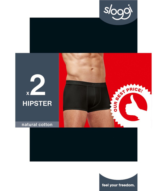 Sloggi dwupak majtki męskie men 24/7 Hipster 2P