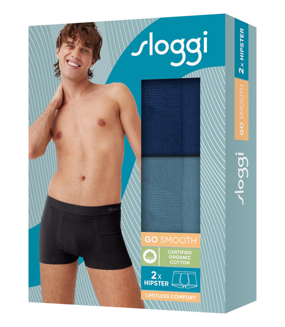 Sloggi bokserki męskie dwupak sloggi men GO Smooth Hipster C2P