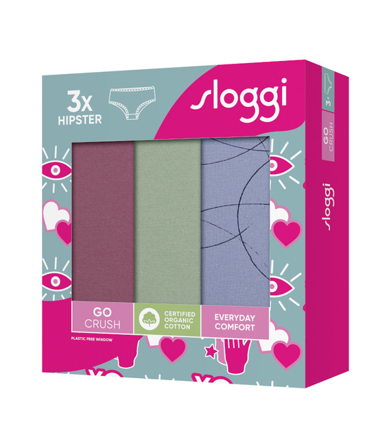 3 x Majtki damskie sloggi GO Crush Hipster C3P