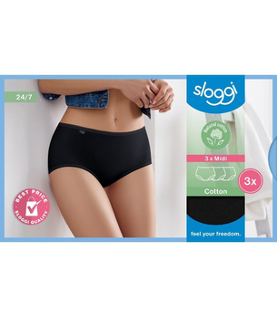 3 x Majtki damskie sloggi 24/7 Cotton Midi C3P