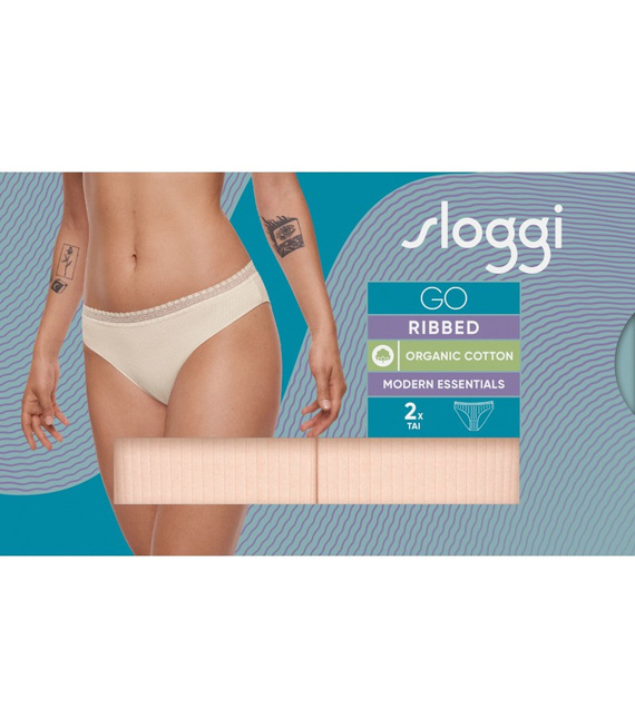 2 x Majtki damskie sloggi GO Ribbed Tai C2P