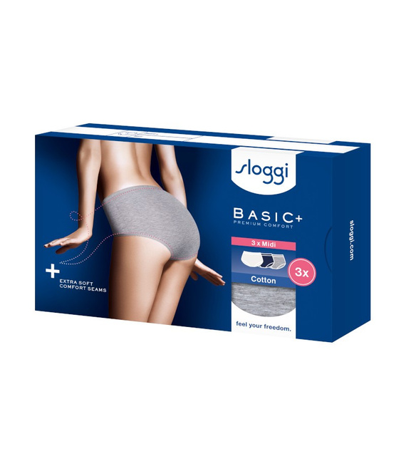 3 x Majtki damskie sloggi Basic+ Midi C3P