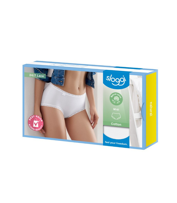 Majtki damskie sloggi 24/7 Cotton Lace Midi