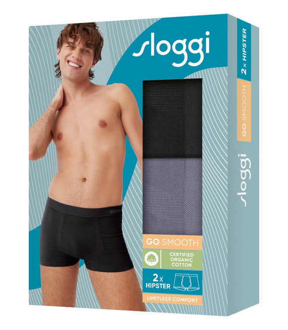 Sloggi bokserki męskie dwupak sloggi men GO Smooth Hipster C2P