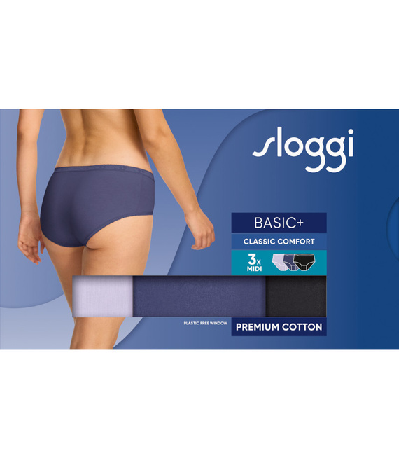 3 x Majtki damskie sloggi Basic+ Midi C3P