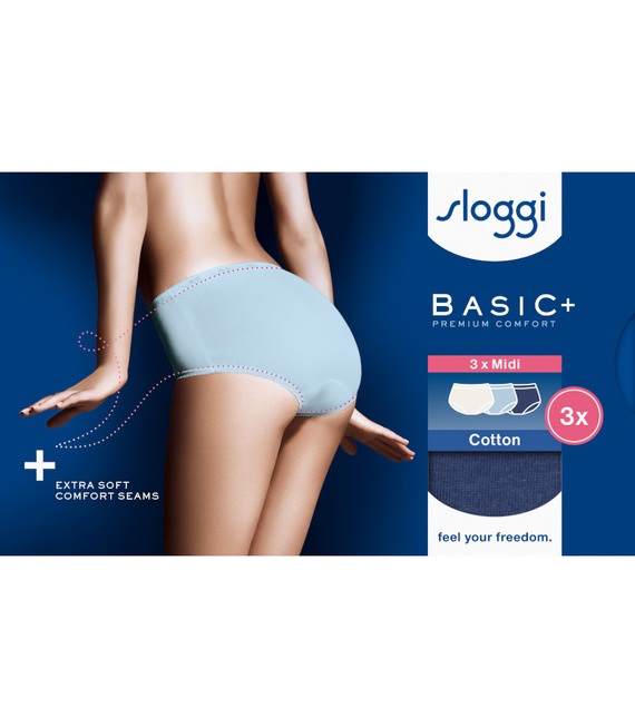 3 x Majtki damskie sloggi Basic+ Midi C3P