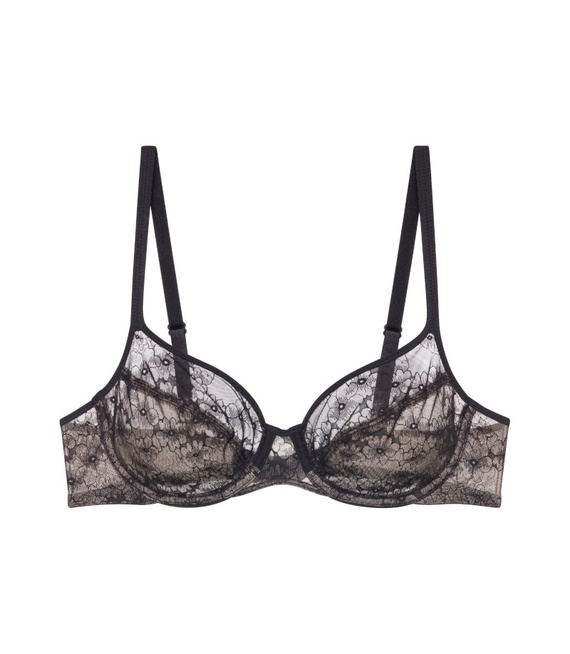 3 elementowy komplet bielizny koronkowej: Biustonosz Bright Spotlight W + Majtki damskie Bright Spotlight High Leg string + Bright Spotlight Hipster