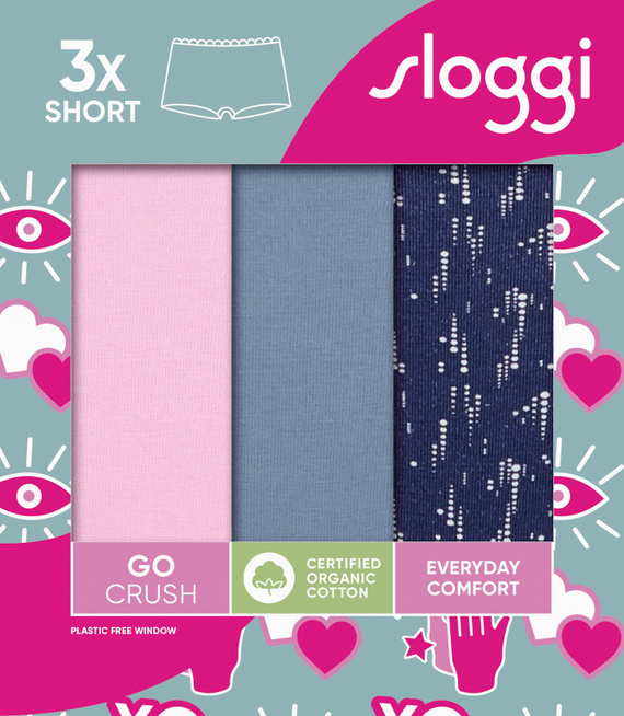3 x Majtki damskie sloggi GO Crush Short C3P