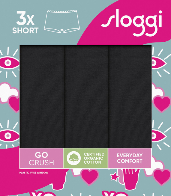 3 x Majtki damskie sloggi GO Crush Short C3P