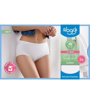 3 x Majtki damskie sloggi 24/7 Cotton Midi C3P