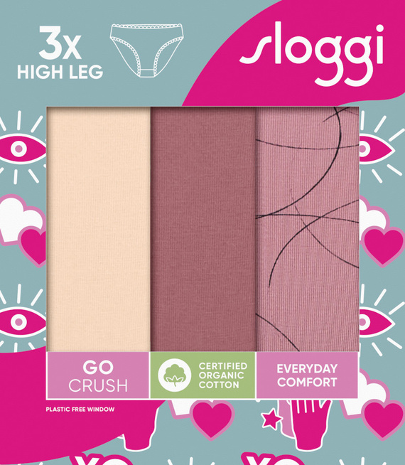 3 x Majtki damskie sloggi GO Crush High leg C3P