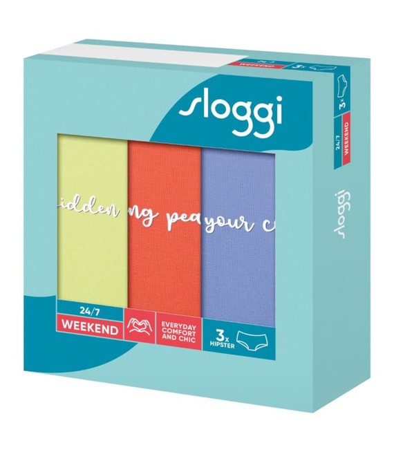 3 x Majtki damskie sloggi 24/7 Weekend Hipster C3P