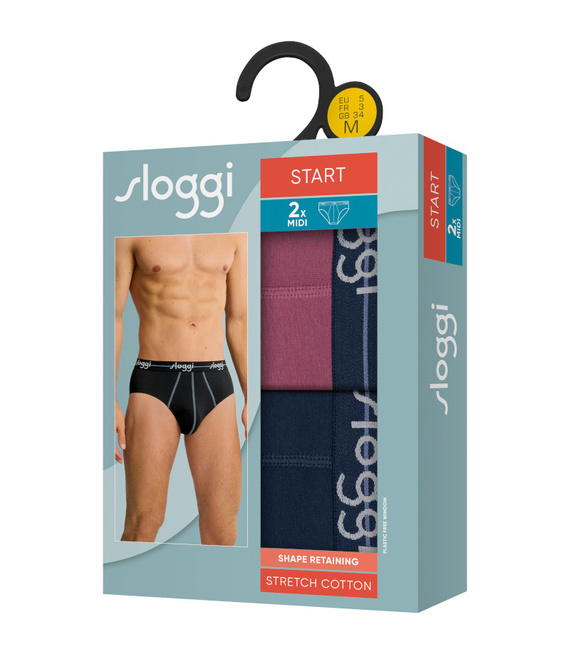 2 x Majtki męskie sloggi men Start Midi C2P box