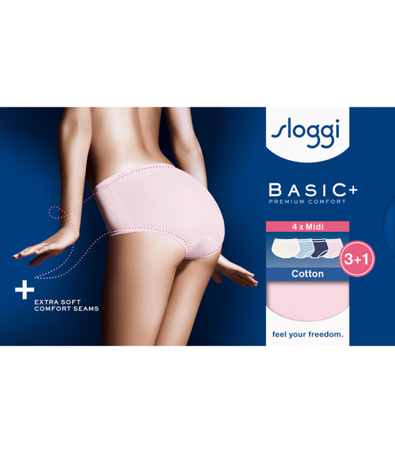 4 x Majtki damskie sloggi Basic+ Midi C4P