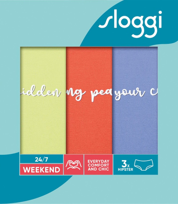 3 x Majtki damskie sloggi 24/7 Weekend Hipster C3P