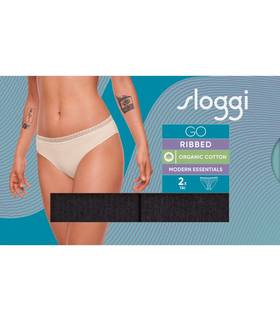 2 x Majtki damskie sloggi GO Ribbed Tai C2P