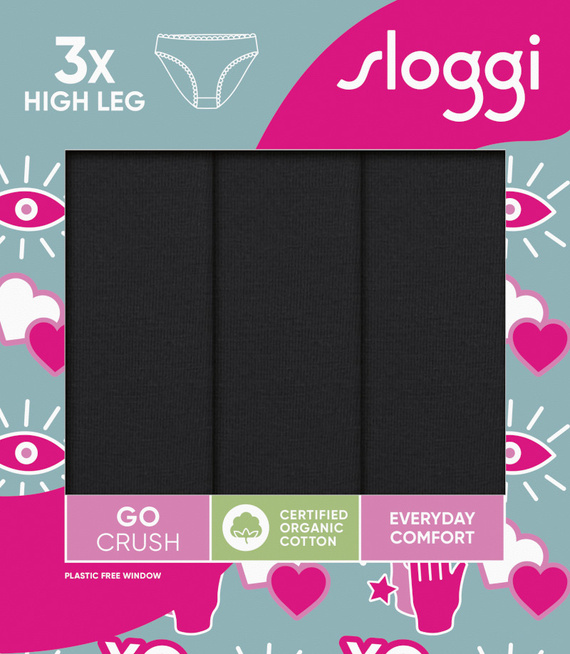 3 x Majtki damskie sloggi GO Crush High leg C3P