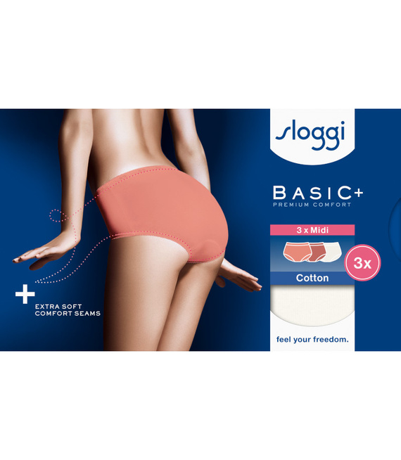 3 x Majtki damskie sloggi Basic+ Midi C3P