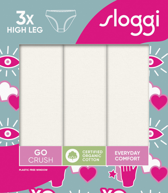 3 x Majtki damskie sloggi GO Crush High leg C3P