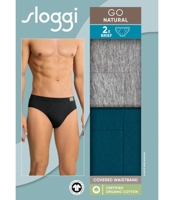 2 x Majtki męskie sloggi men GO Natural Brief C2P