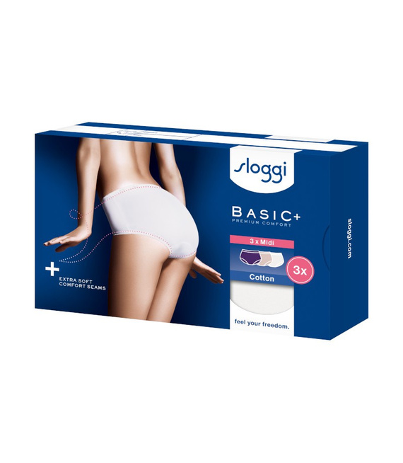 3 x Majtki damskie sloggi Basic+ Midi C3P