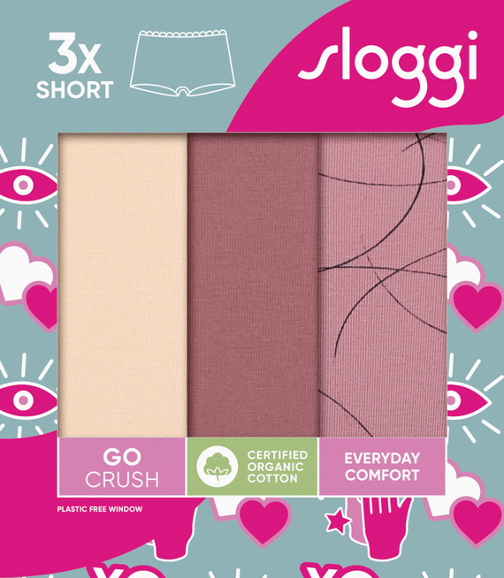 3 x Majtki damskie sloggi GO Crush Short C3P