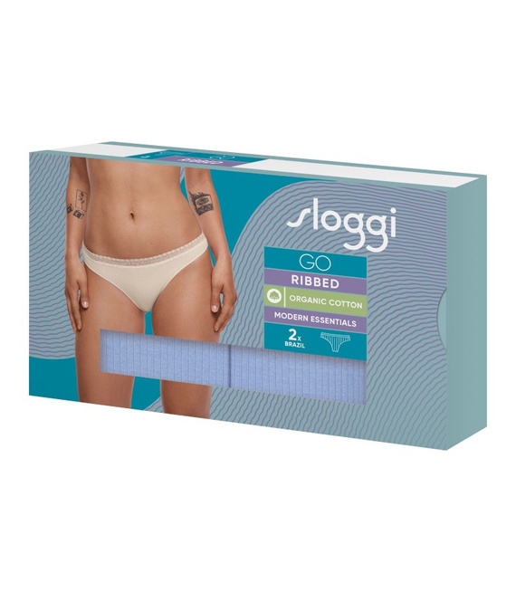 2x Majtki damskie sloggi GO Ribbed Brazil C2P