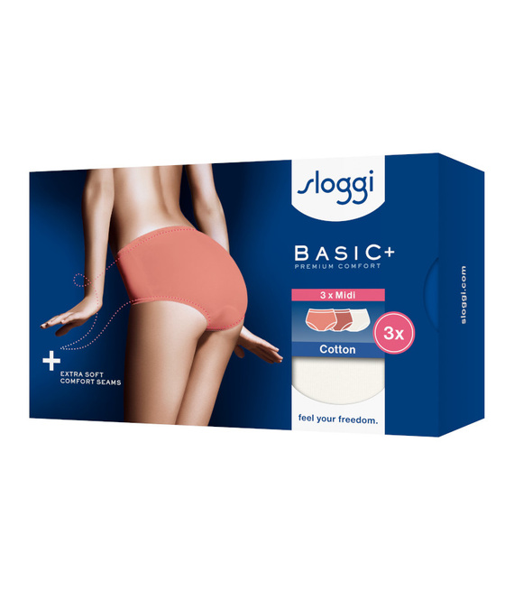 3 x Majtki damskie sloggi Basic+ Midi C3P