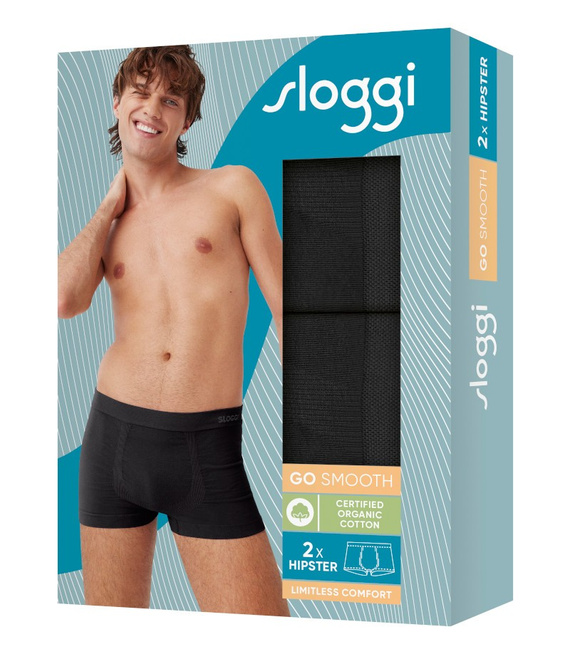 Sloggi bokserki męskie dwupak sloggi men GO Smooth Hipster C2P