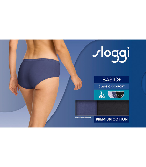 3 x Majtki damskie sloggi Basic+ Midi C3P