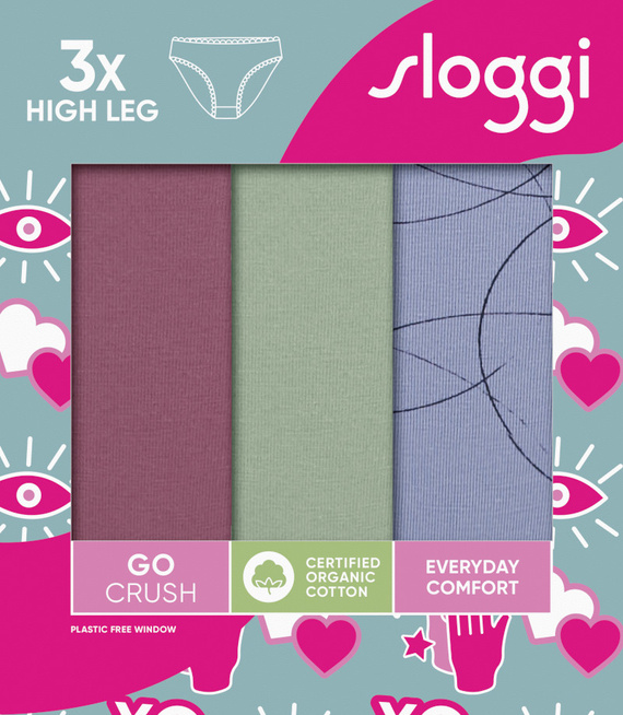 3 x Majtki damskie sloggi GO Crush High leg C3P
