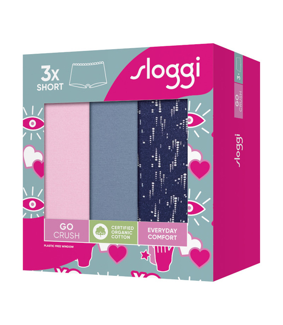 3 x Majtki damskie sloggi GO Crush Short C3P