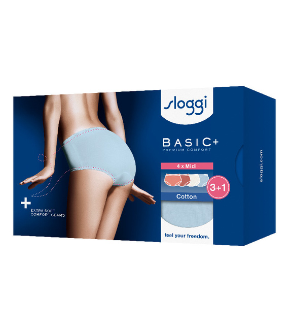 4 x Majtki damskie sloggi Basic+ Midi C4P