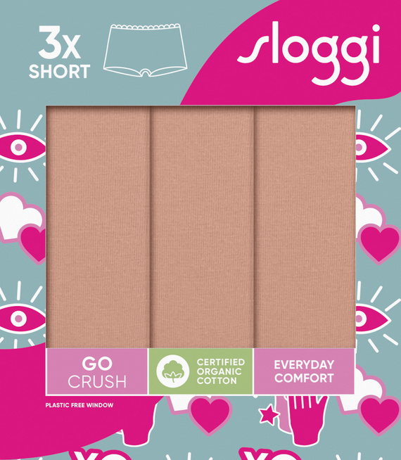 3 x Majtki damskie sloggi GO Crush Short C3P