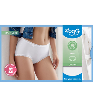 Majtki damskie sloggi 24/7 Cotton Lace Midi
