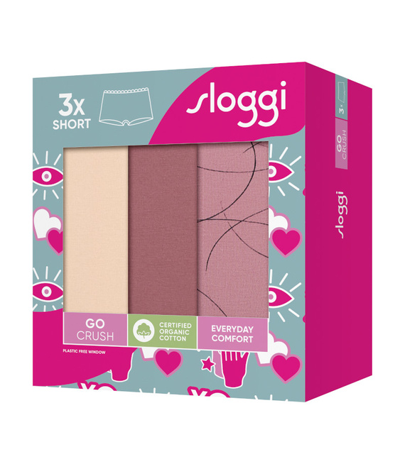 3 x Majtki damskie sloggi GO Crush Short C3P
