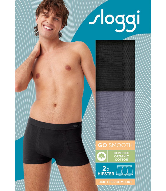 Sloggi bokserki męskie dwupak sloggi men GO Smooth Hipster C2P