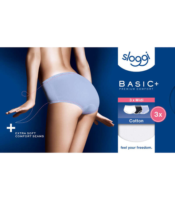 3 x Majtki damskie sloggi Basic+ Midi C3P