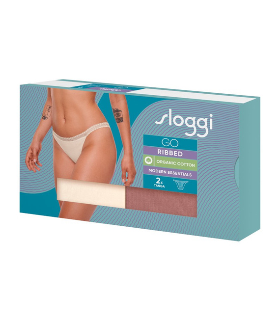 2 x Majtki damskie sloggi GO Ribbed Tanga C2P