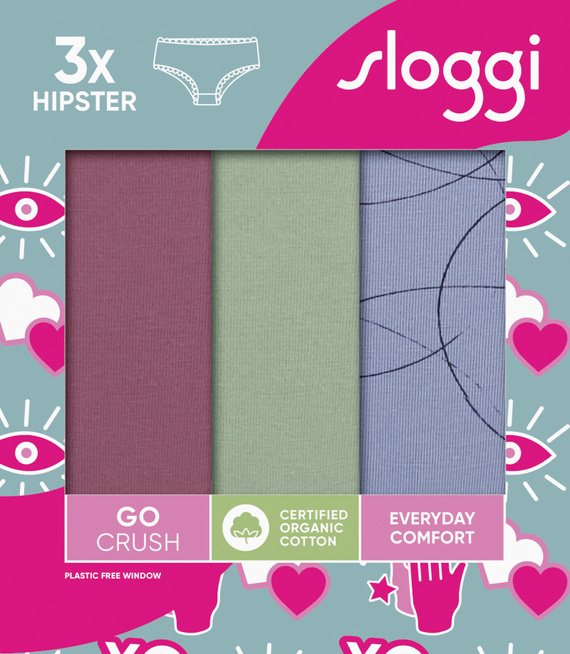3 x Majtki damskie sloggi GO Crush Hipster C3P