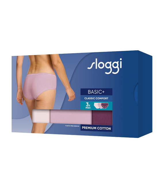 3 x Majtki damskie sloggi Basic+ Midi C3P